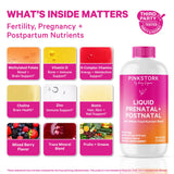 Pink Stork Liquid Prenatal Multivitamin bottle with cap