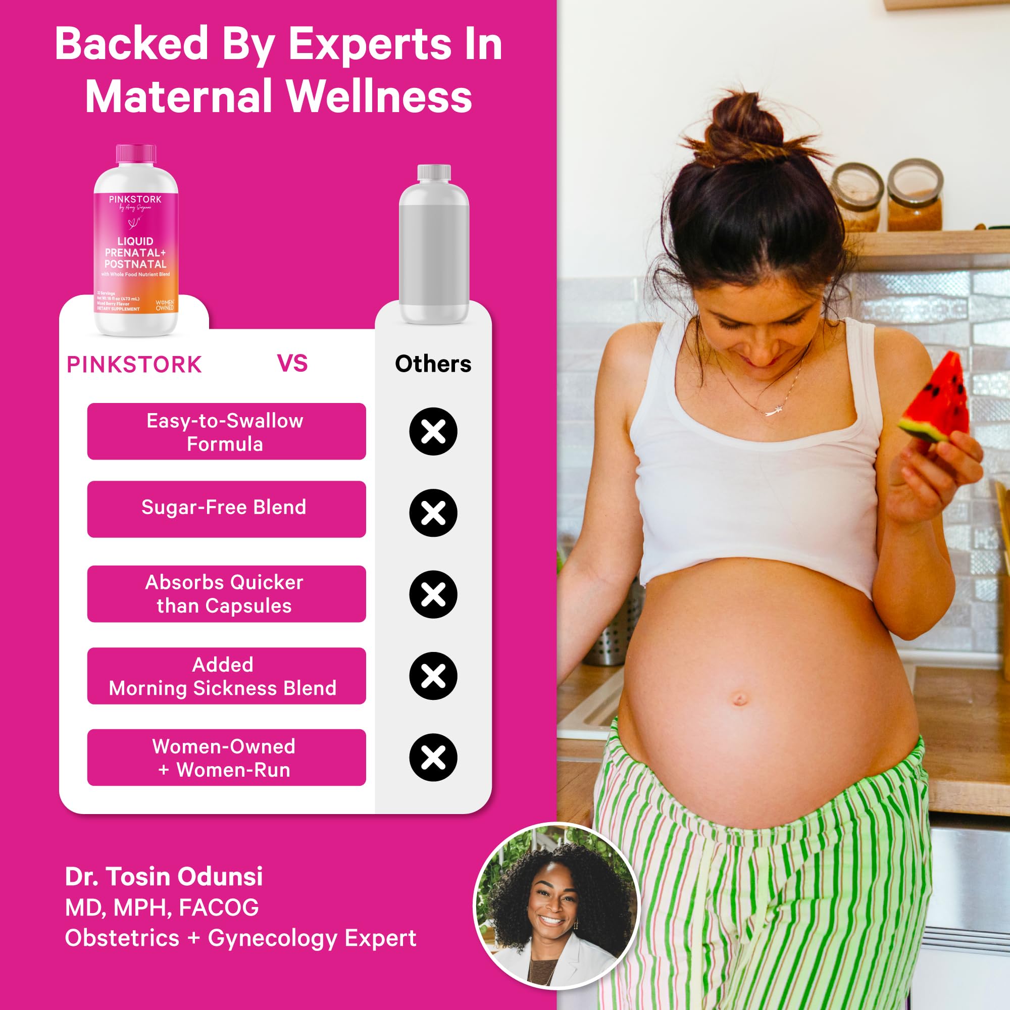 Pink Stork Liquid Prenatal Multivitamin serving spoon