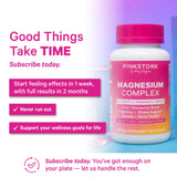 Pink Stork Magnesium Complex 420mg back view of packaging