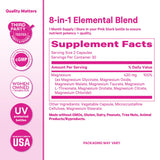 Pink Stork Magnesium Complex 420mg with a glass of water