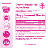 Pink Stork Magnesium Glycinate 90 Capsules with a glass of water