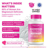 Pink Stork Magnesium Glycinate Capsules with Vitamin D3 side view