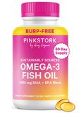 Pink Stork Omega 3 Fish Oil softgel bottle front view