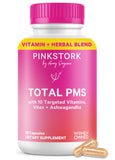 Pink Stork PMS Support Capsules front view with label