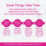 Pink Stork Postpartum Mood Support capsules in hand