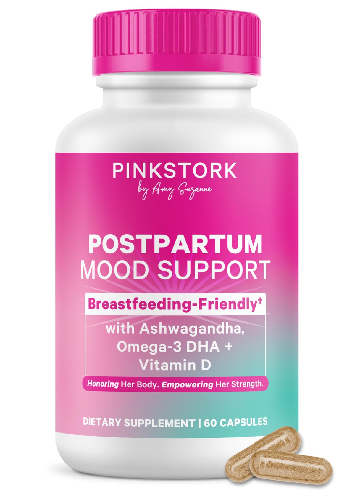 Pink Stork Postpartum Vitamins 20g front view