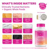 Pink Stork Premium Prenatal Vitamins capsule close-up