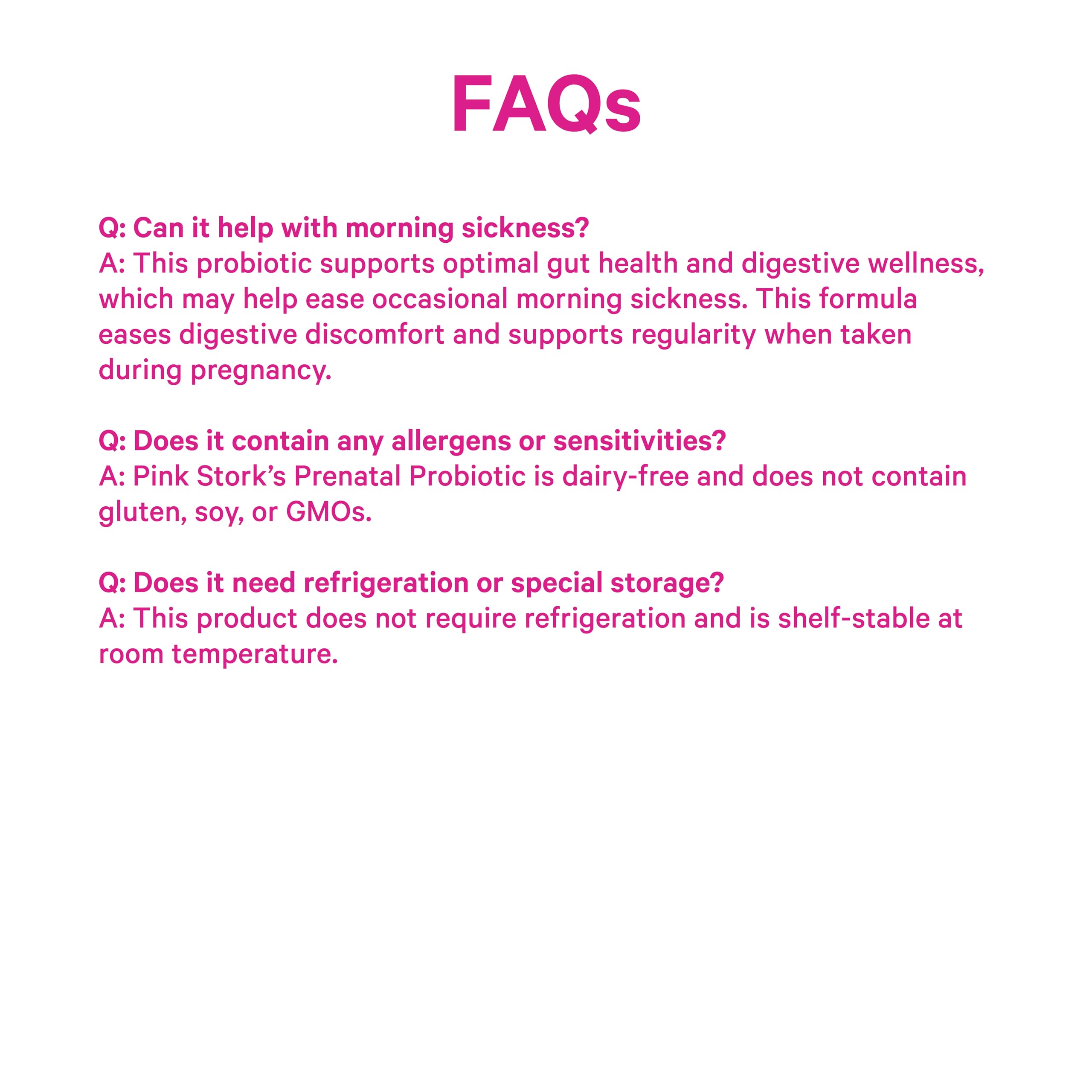 Pink Stork Prenatal Probiotic Capsules packaging details