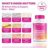 Pink Stork Prenatal Probiotic Capsules side view