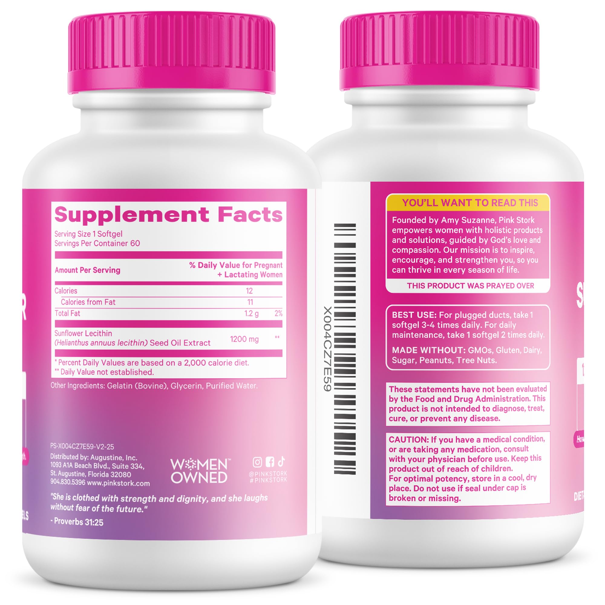 Pink Stork Sunflower Lecithin softgels lifestyle scene