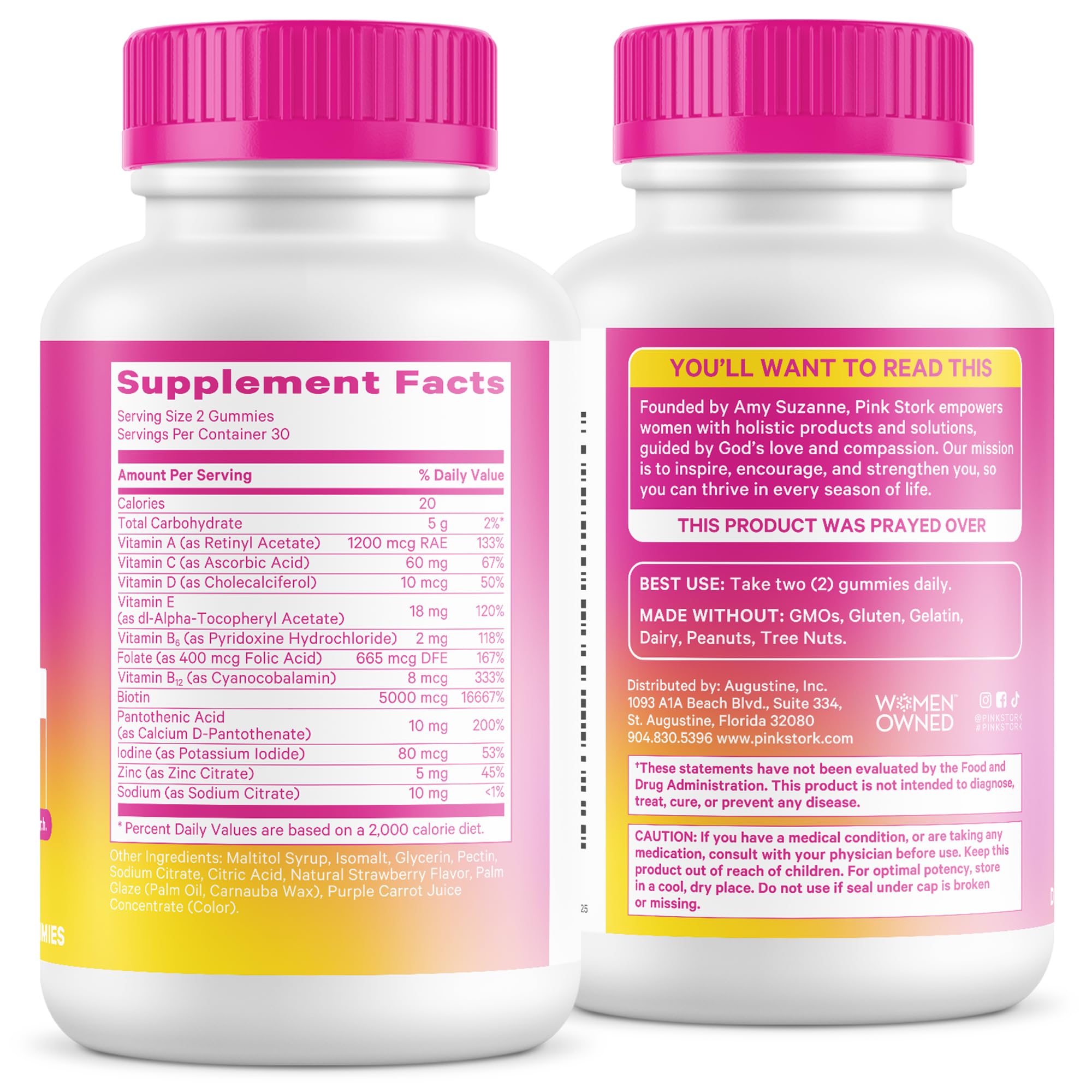 Pink Stork Total Glow Gummies in a lifestyle setting