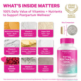 Pink Stork Total Postnatal Multivitamin bottle with label