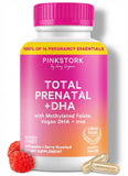 Pink Stork Total Prenatal + DHA 60 capsules front view