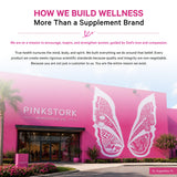Pink Stork Total Prenatal + DHA capsules in a daily pill organiser