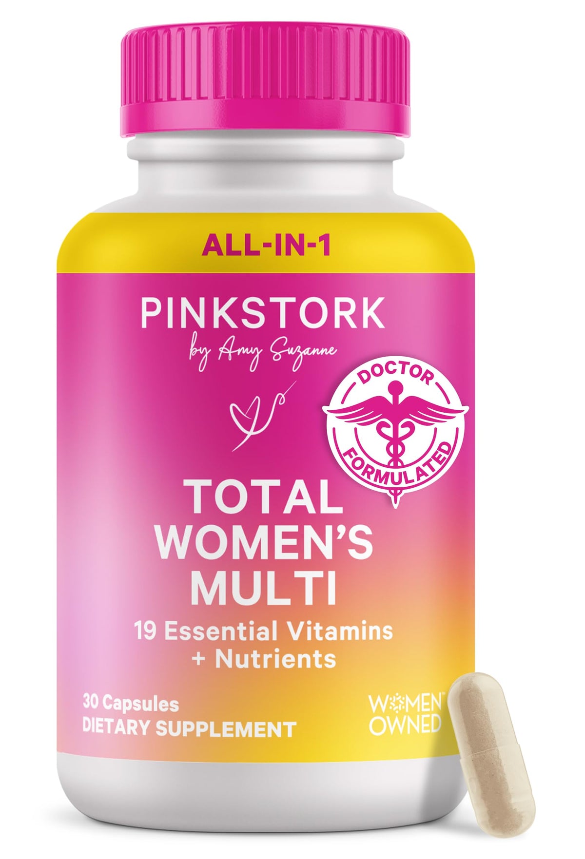 Pink Stork Total Women’s Multi 30 Capsules front view