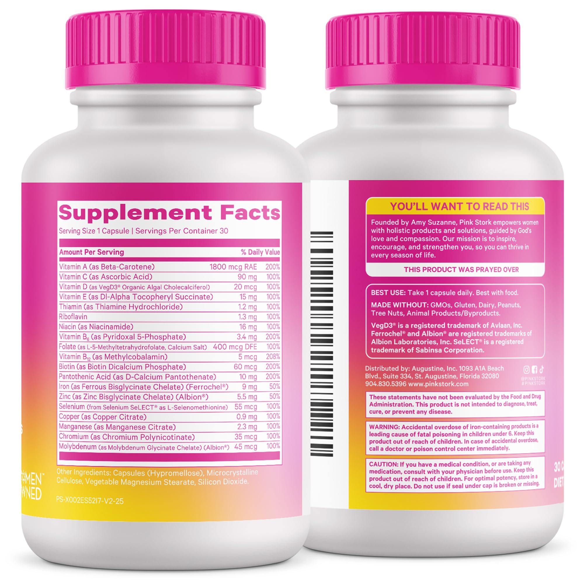 Pink Stork Total Women’s Multi 30 Capsules packaging details