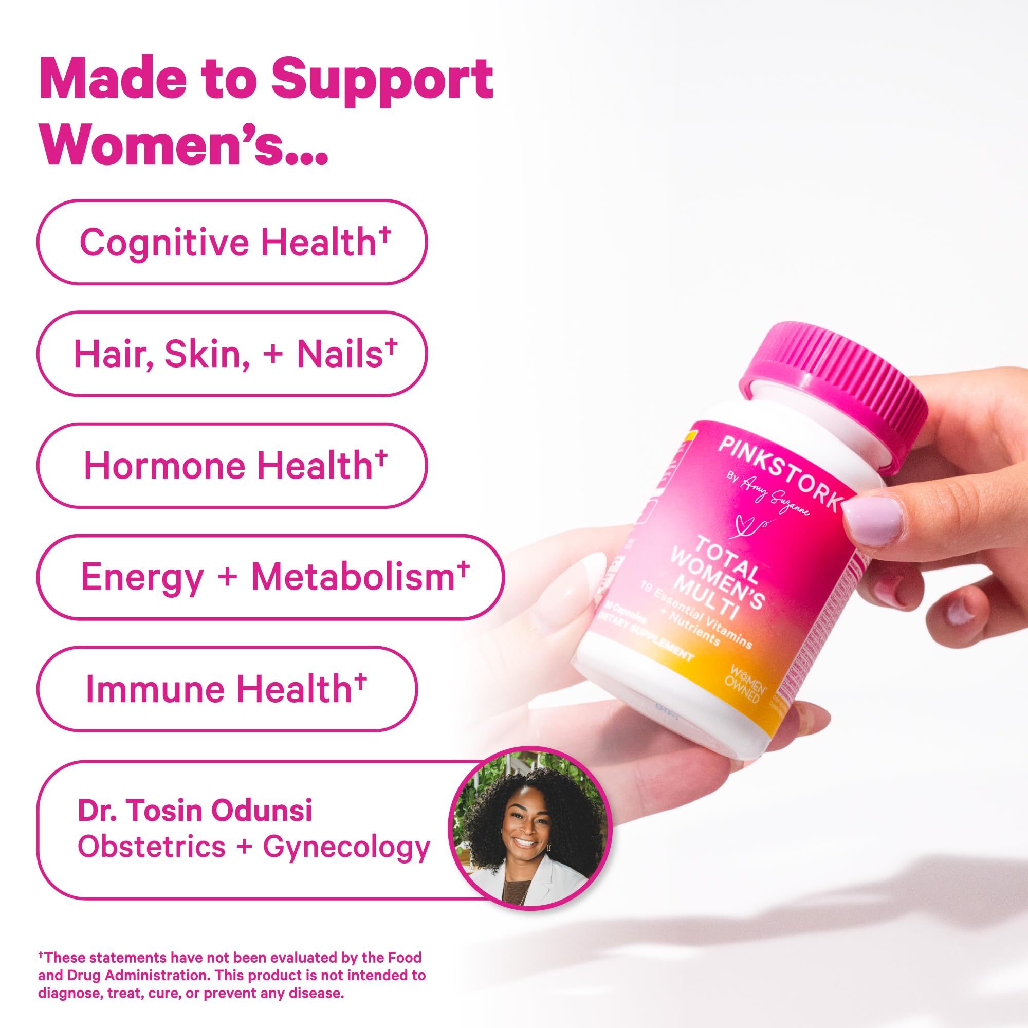 Pink Stork Total Women’s Multi 30 Capsules side view
