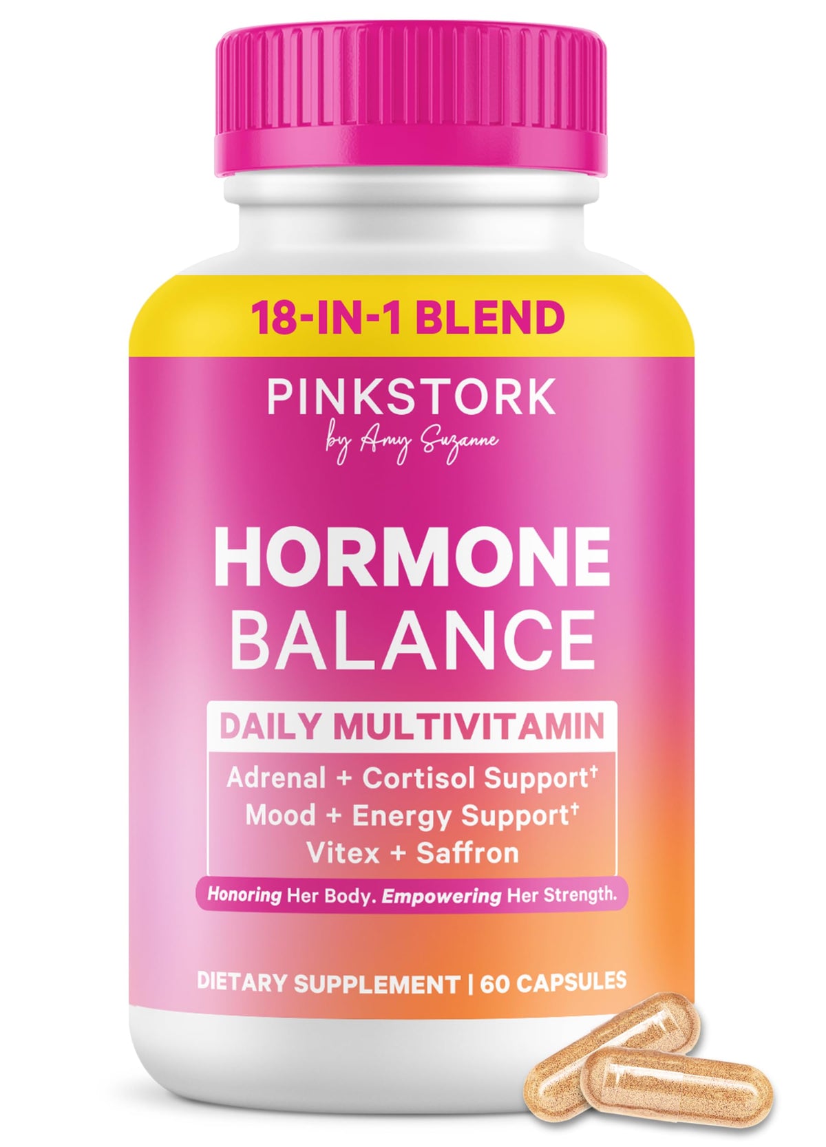 Pink Stork Women's Daily Multivitamin 18-in-1 Formula front view