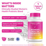 Pink Stork Women's Probiotics bottle side view