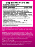 PINK Women's Probiotic Cranberry Supplement side view showing capsule details