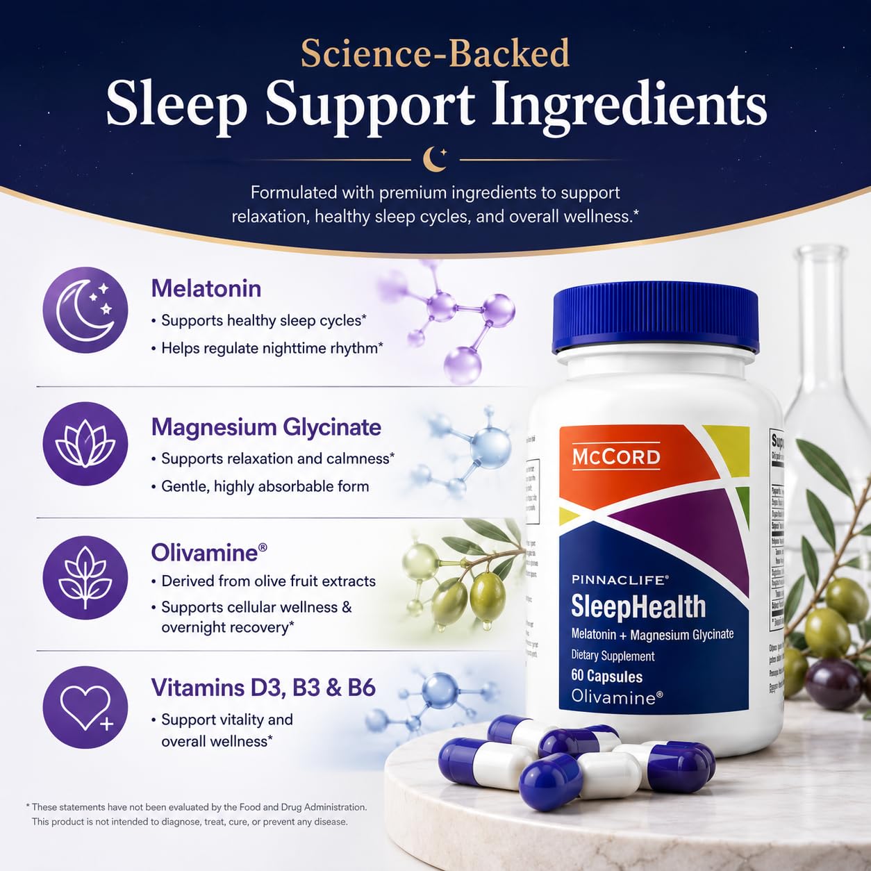 Pinnaclife SleepHealth Supplement ingredients list