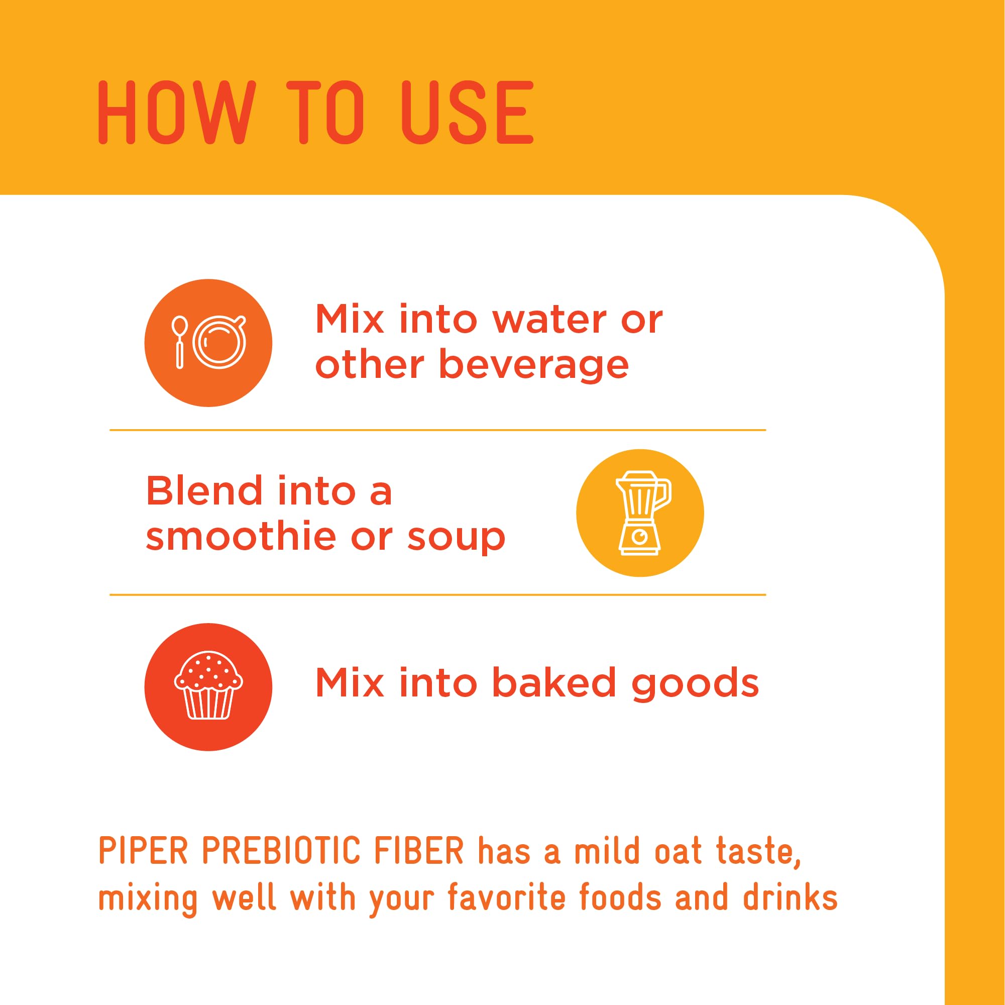 Piper Biosciences Prebiotic Fiber mixed in a smoothie
