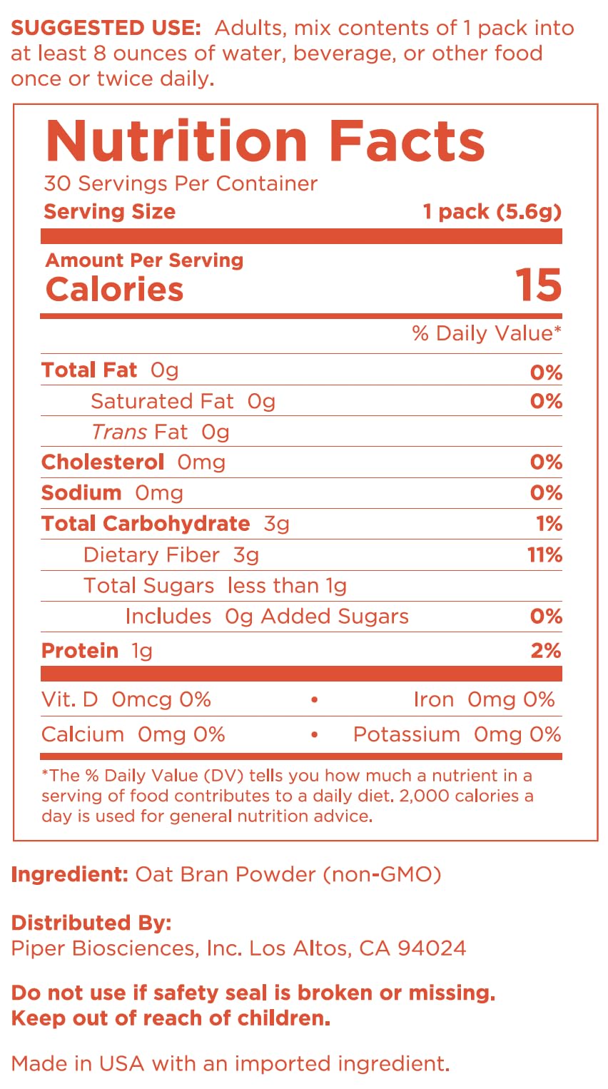 Piper Biosciences Prebiotic Fiber single packet