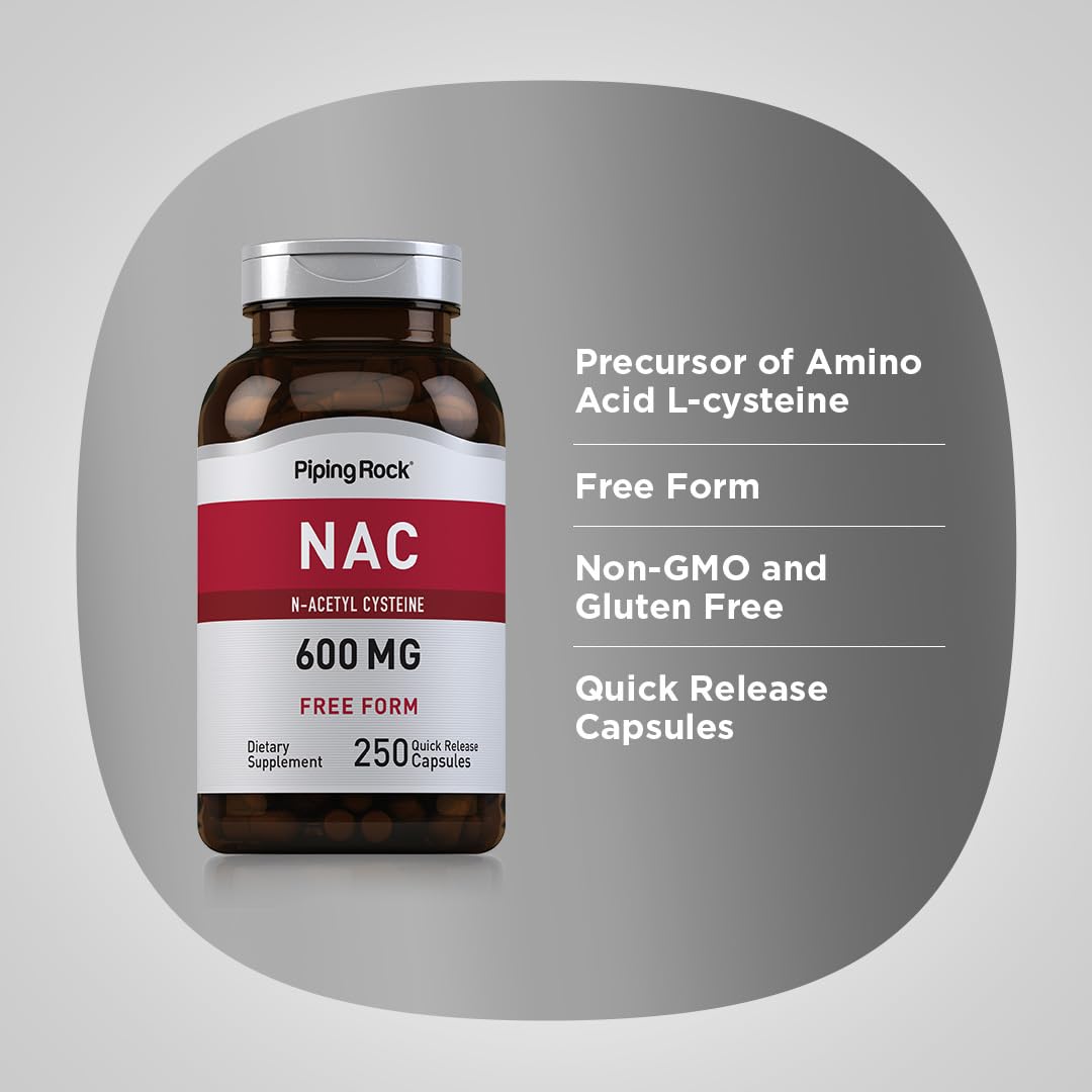 Piping Rock Acetyl-L-Carnitine 282g with dosage information