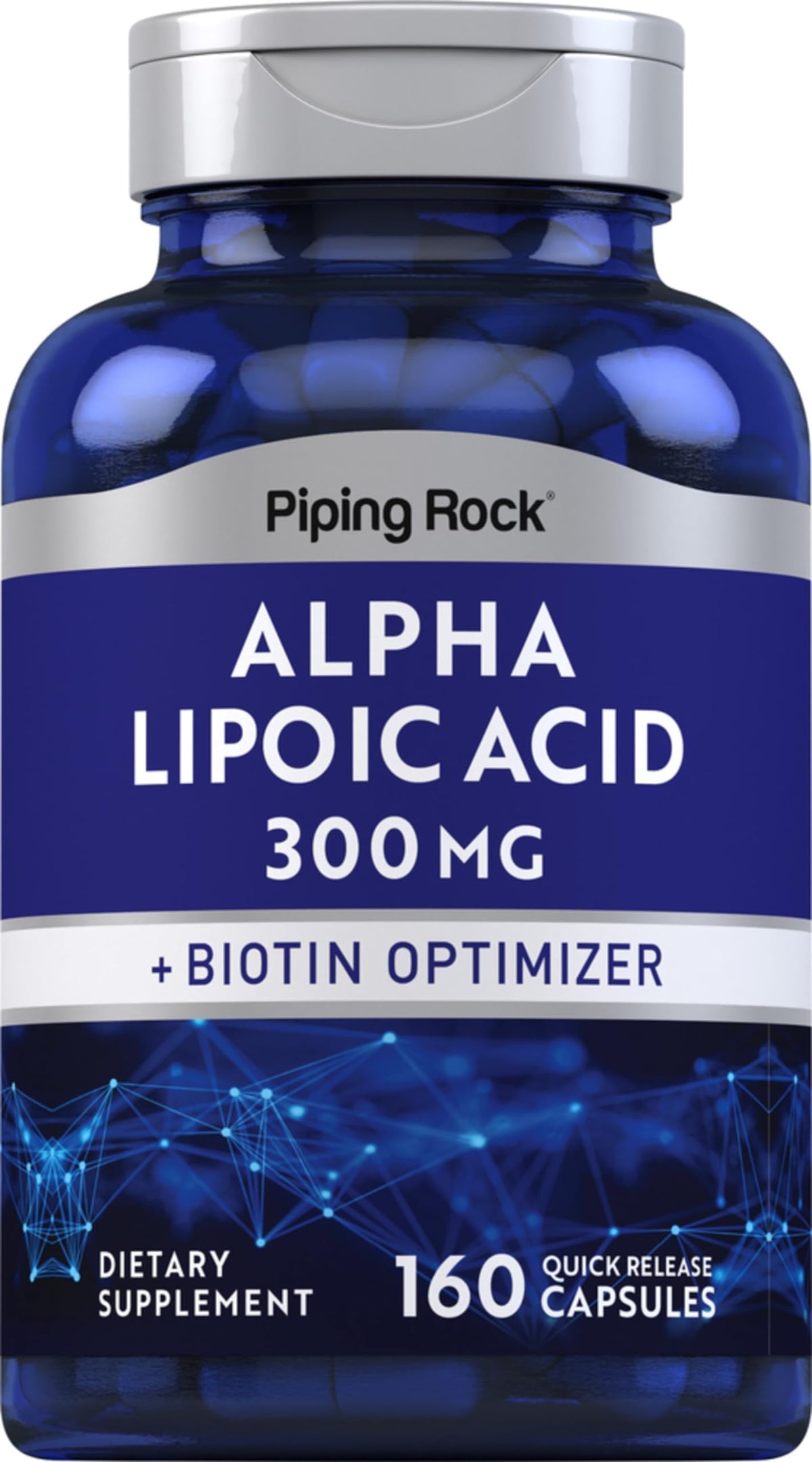 Piping Rock Alpha Lipoic Acid 300mg Quick Release Capsules front view