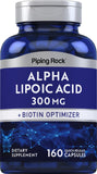 Piping Rock Alpha Lipoic Acid 300mg Quick Release Capsules front view