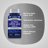 Piping Rock Alpha Lipoic Acid 600 mg capsules packaging
