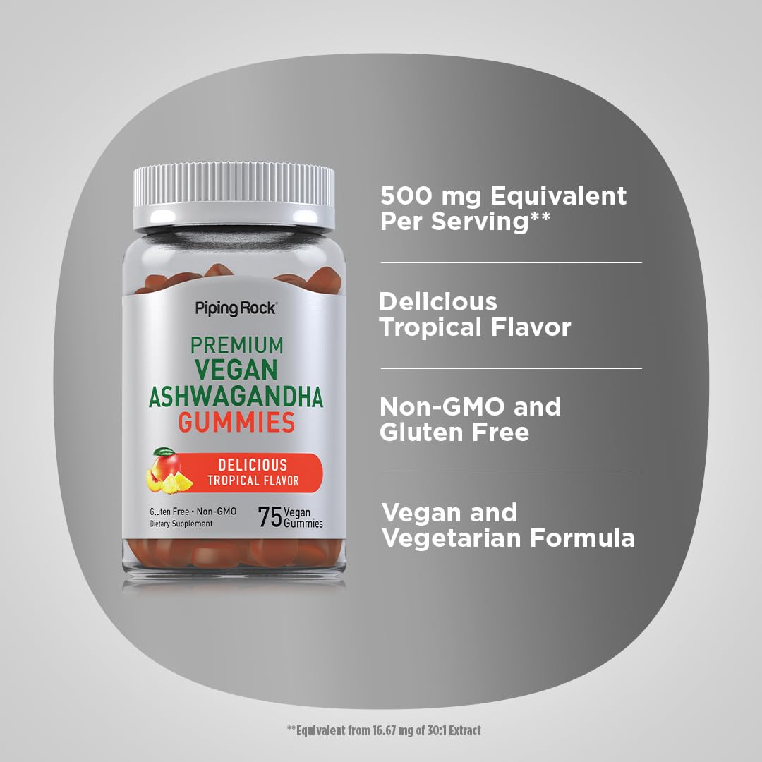 Piping Rock Ashwagandha Gummies ingredients list