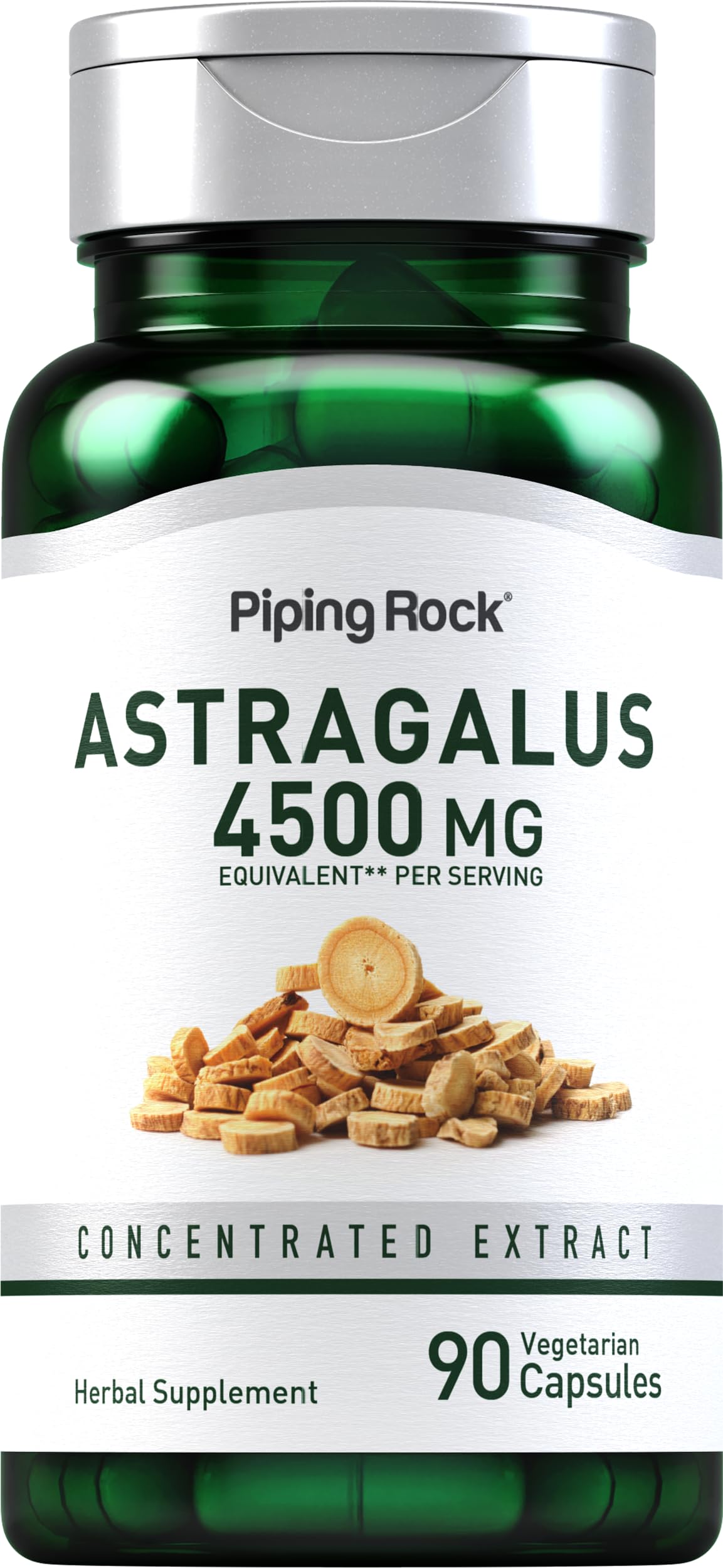 Piping Rock Astragalus Concentrated Extract capsules front view