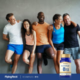 Piping Rock B-Complex High Potency Tablets on a wooden table