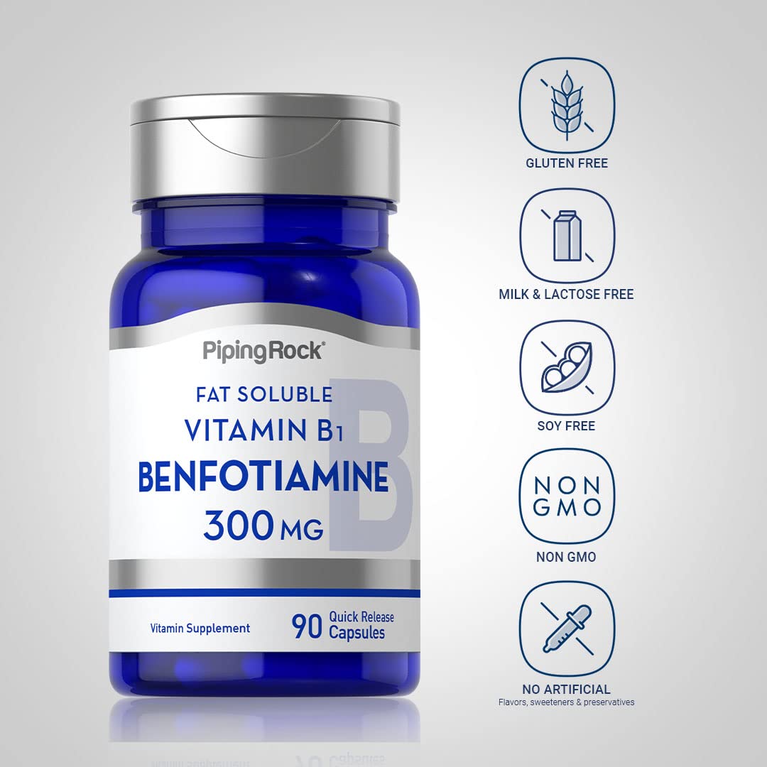 Piping Rock B1 (Thiamine) packaging side view