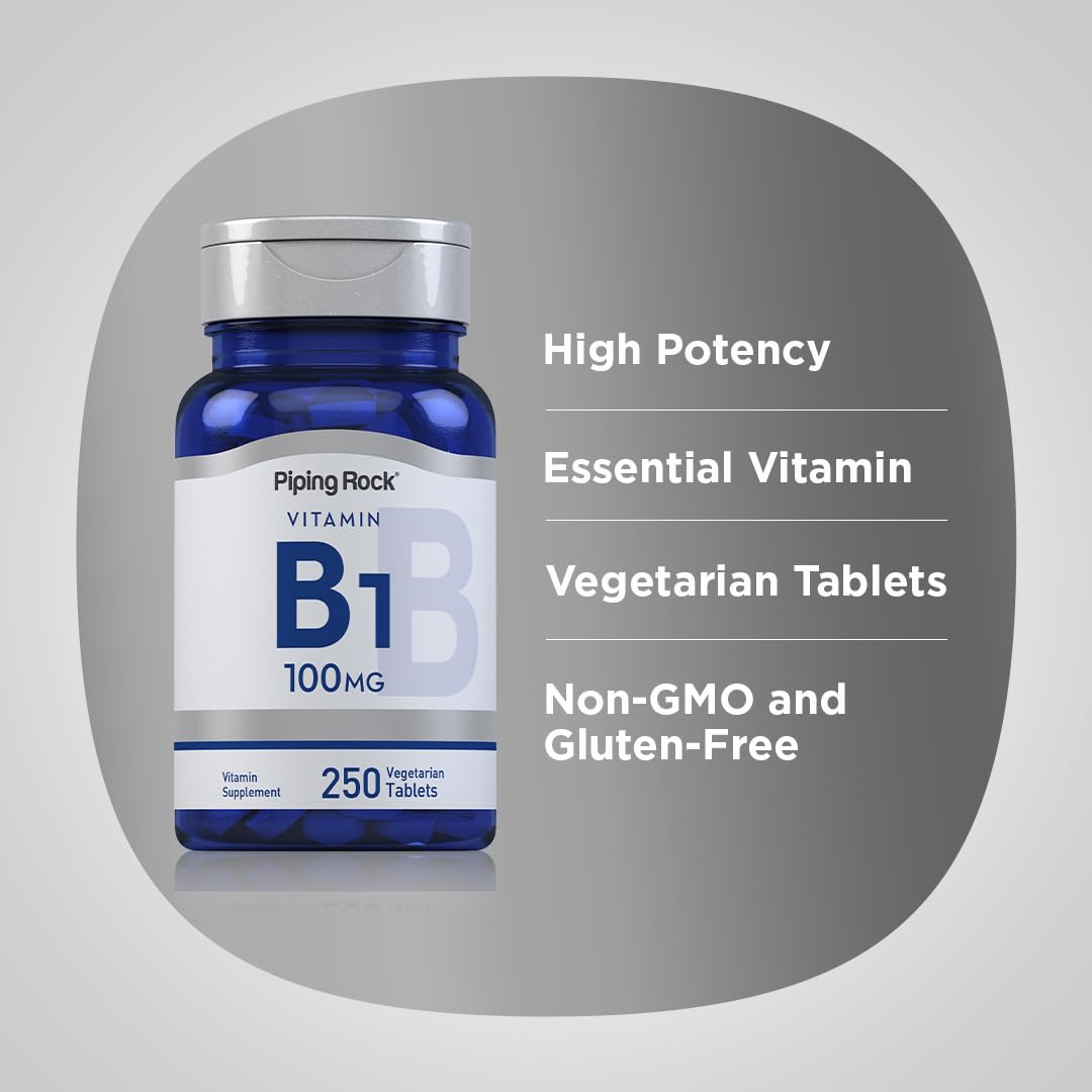 Piping Rock B1 (Thiamine) supplement back view