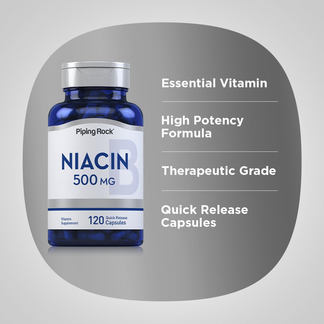 Piping Rock B3 (Niacin) 100g vegetarian tablets packaging