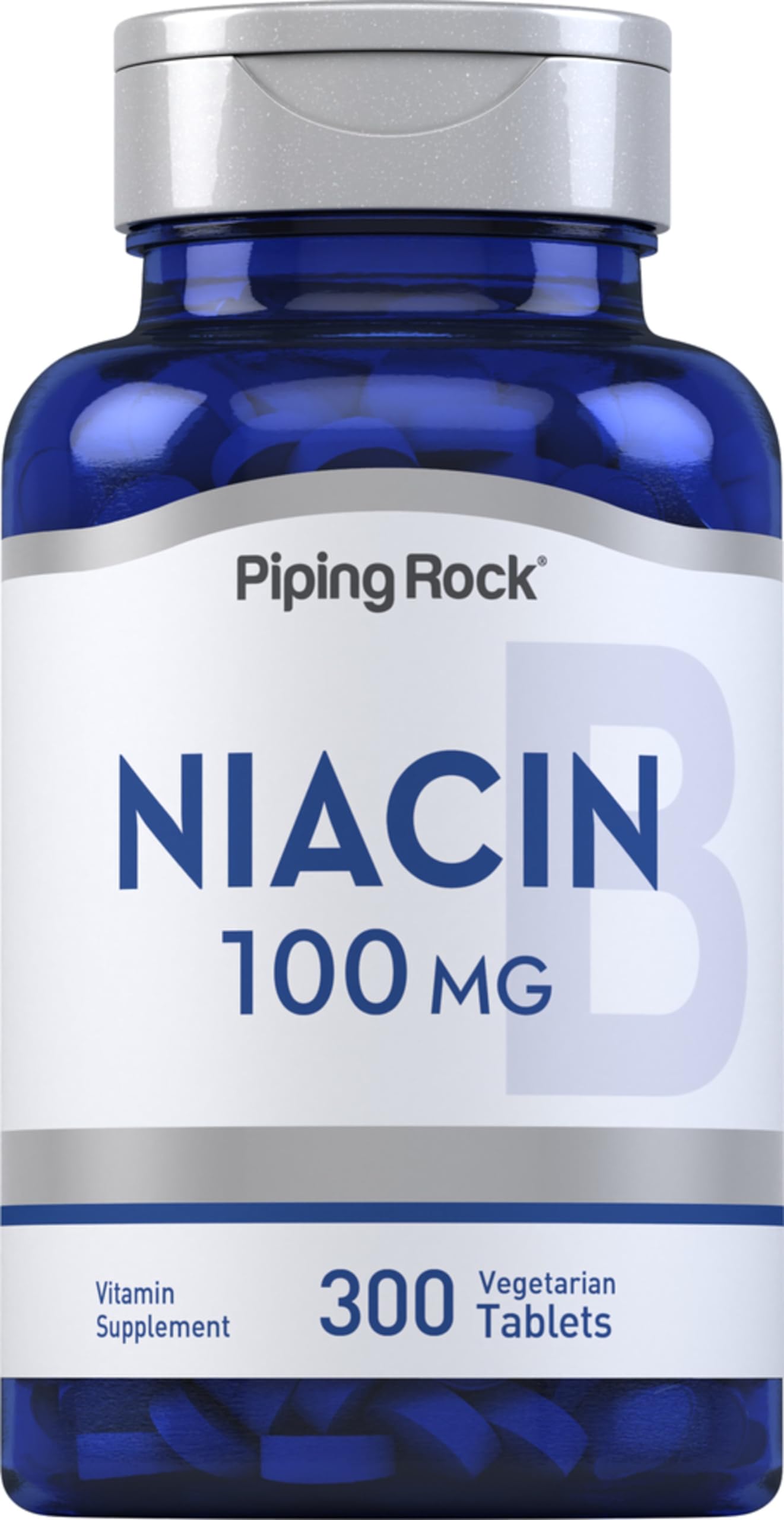 Piping Rock B3 Niacin High Potency Vegetarian Tablets front view
