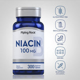 Piping Rock B3 Niacin tablets close-up