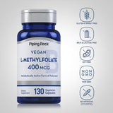 Piping Rock B9 (Folic Acid) label close-up