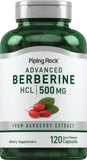 Piping Rock Berberine HCL 500mg capsule bottle front view