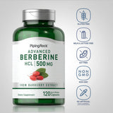 Piping Rock Berberine HCL 500mg capsules with dosage information