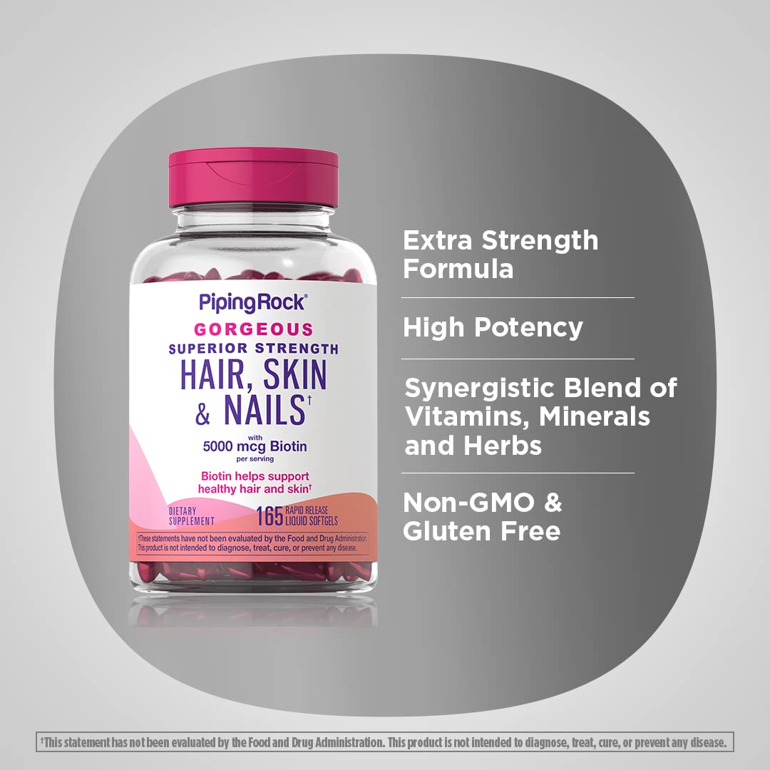 Piping Rock Biotin B7 Supplement back view with ingredient list