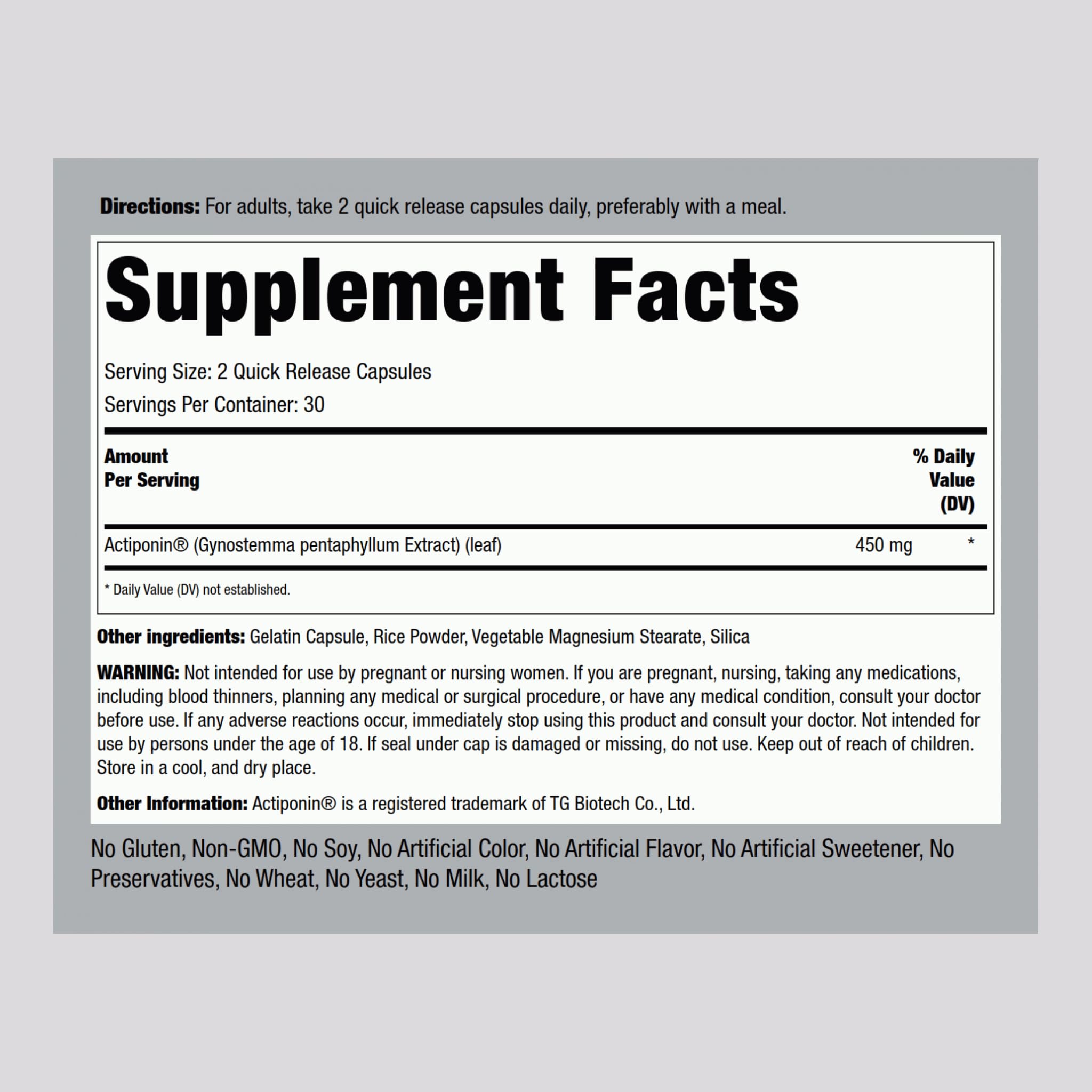 Piping Rock Blended Vitamin & Mineral Supplement bottle side view
