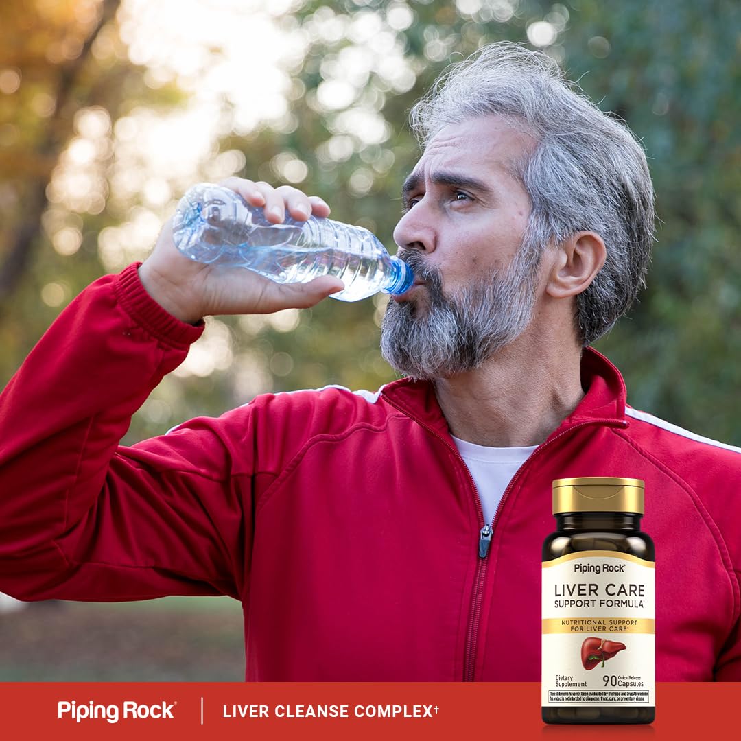 Piping Rock Blended Vitamin & Mineral Supplement on a wooden table