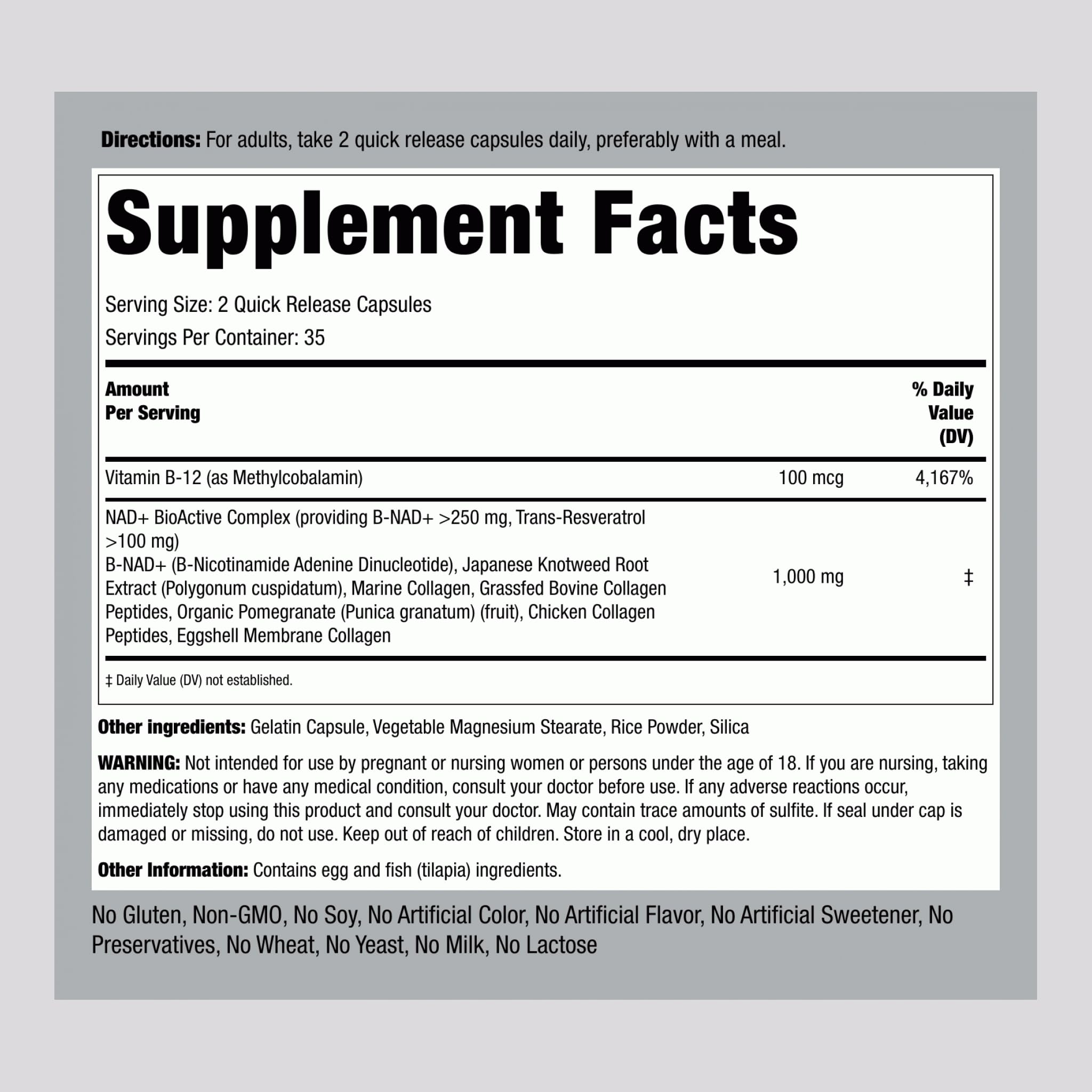 Piping Rock Blended Vitamin & Mineral Supplement side view