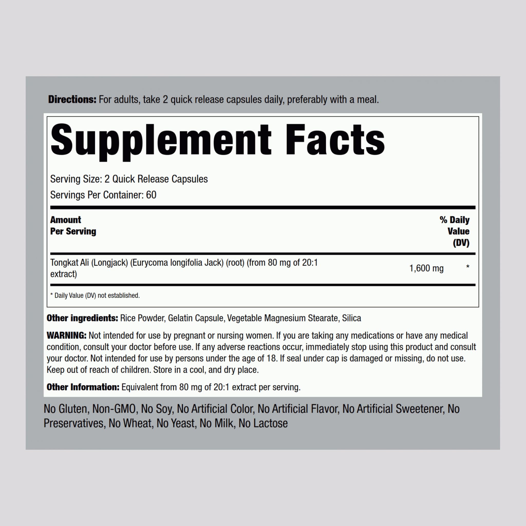 Piping Rock Blended Vitamin & Mineral Supplement side view