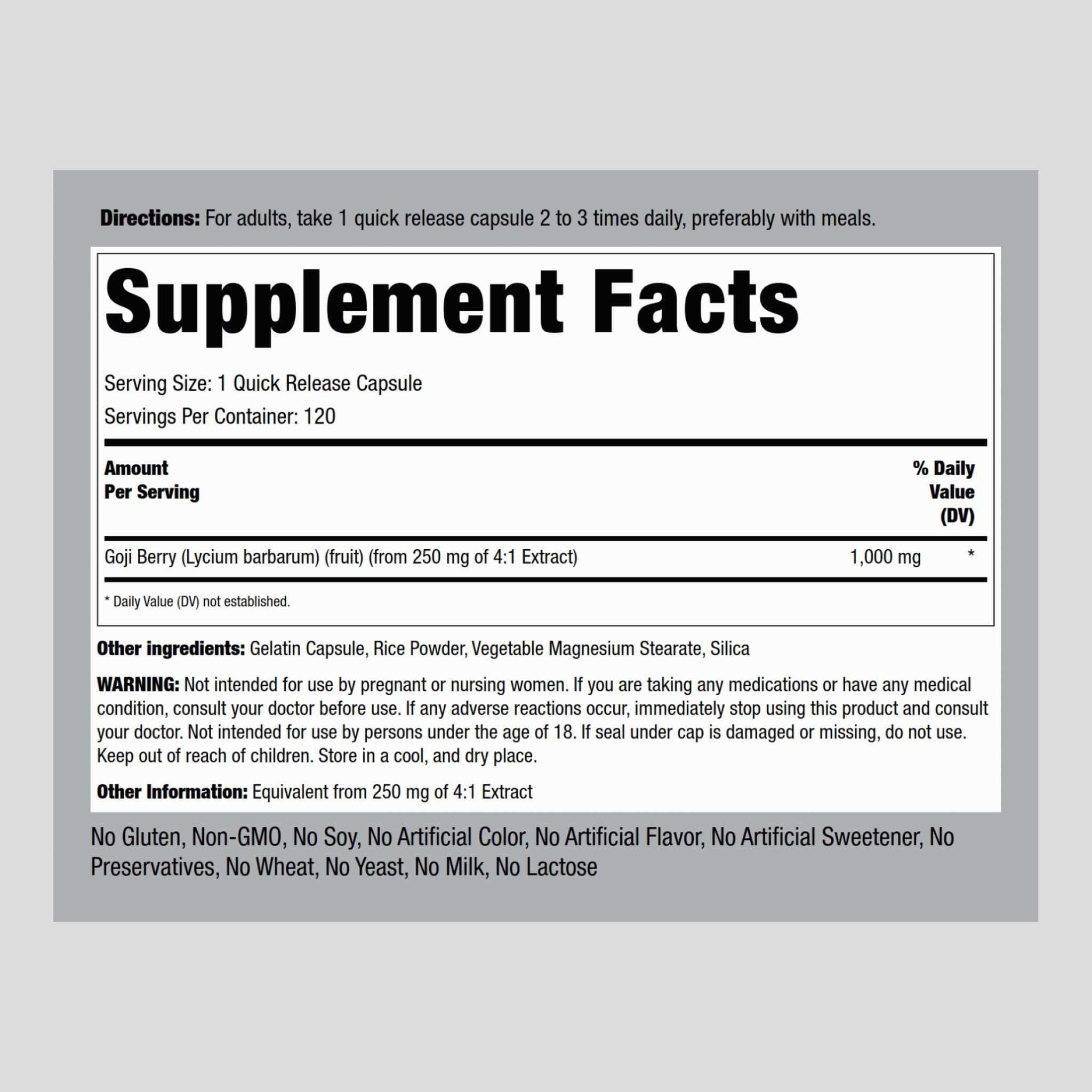 Piping Rock Blended Vitamin & Mineral Supplement side view