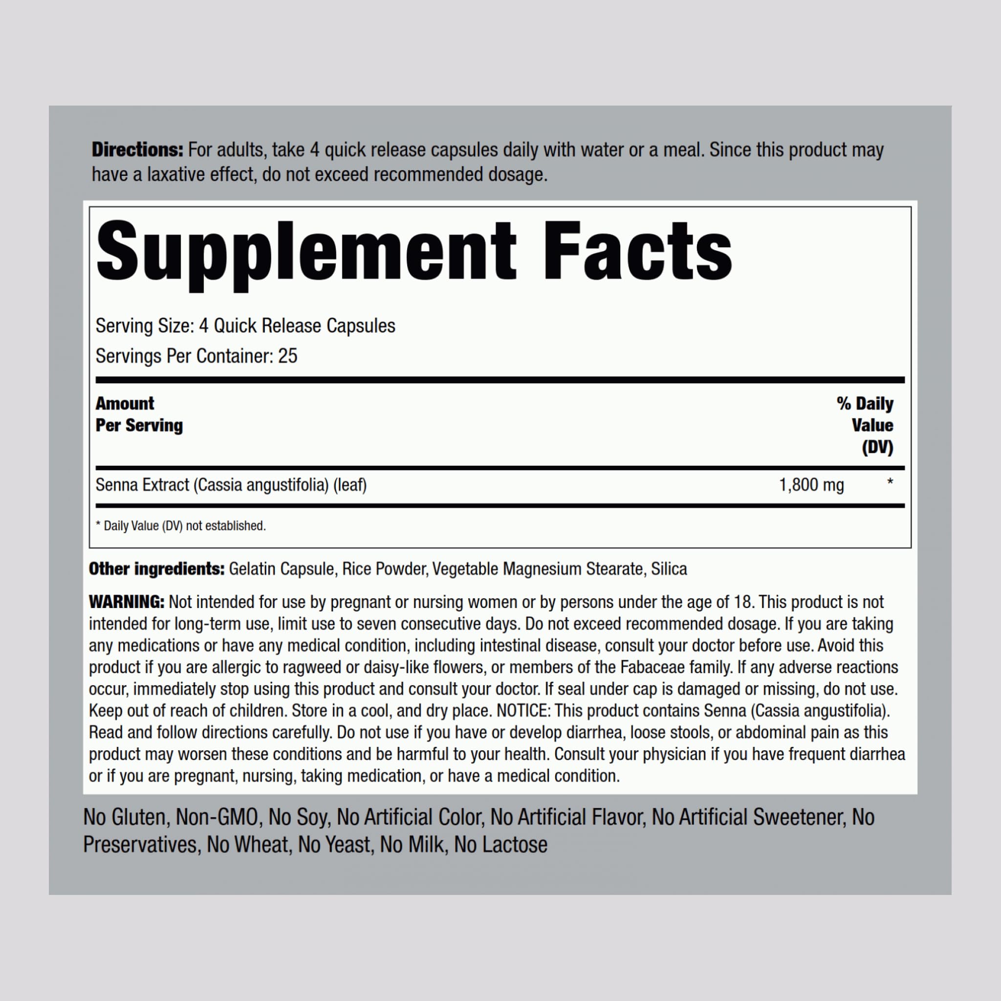 Piping Rock Blended Vitamin & Mineral Supplement side view