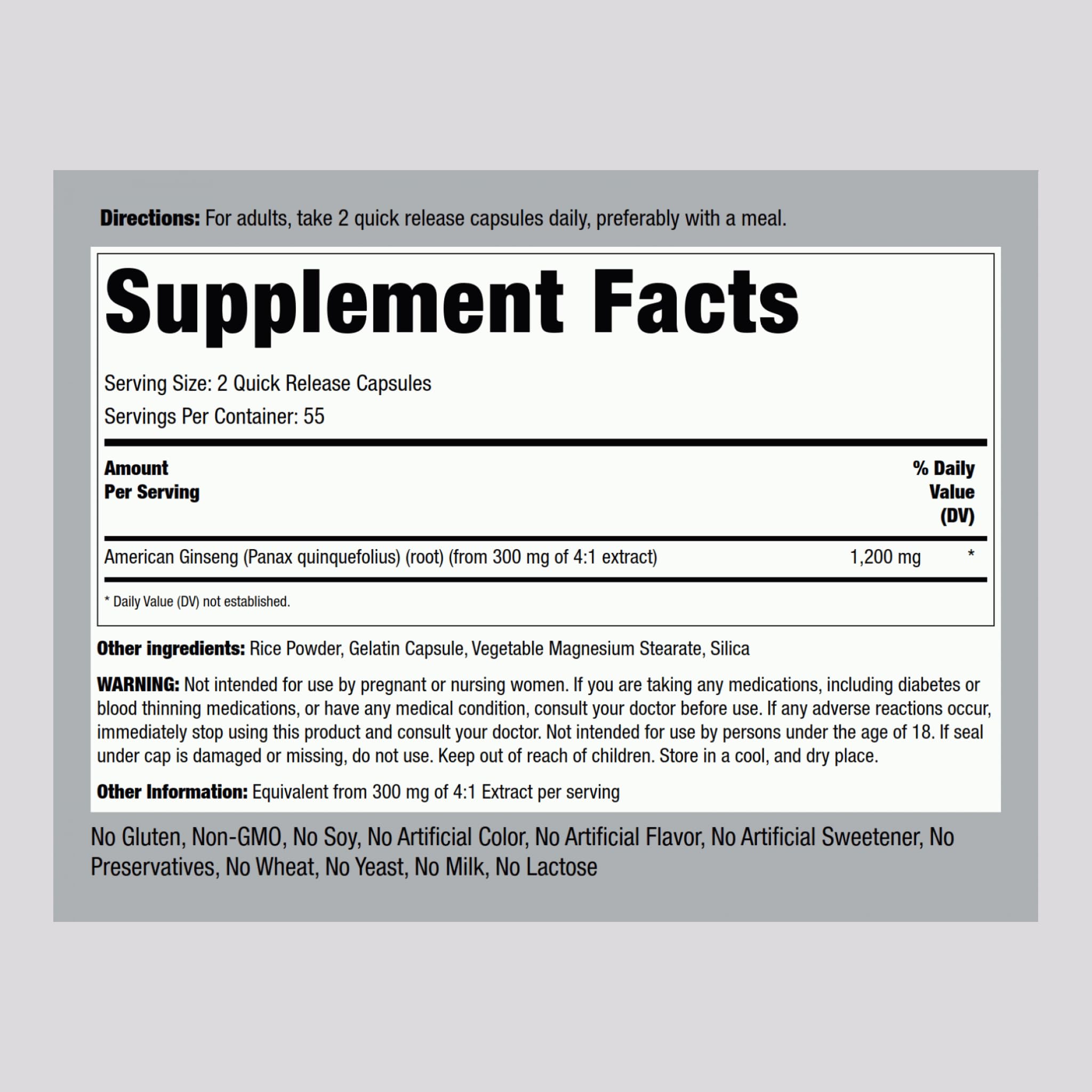 Piping Rock Blended Vitamin & Mineral Supplement side view